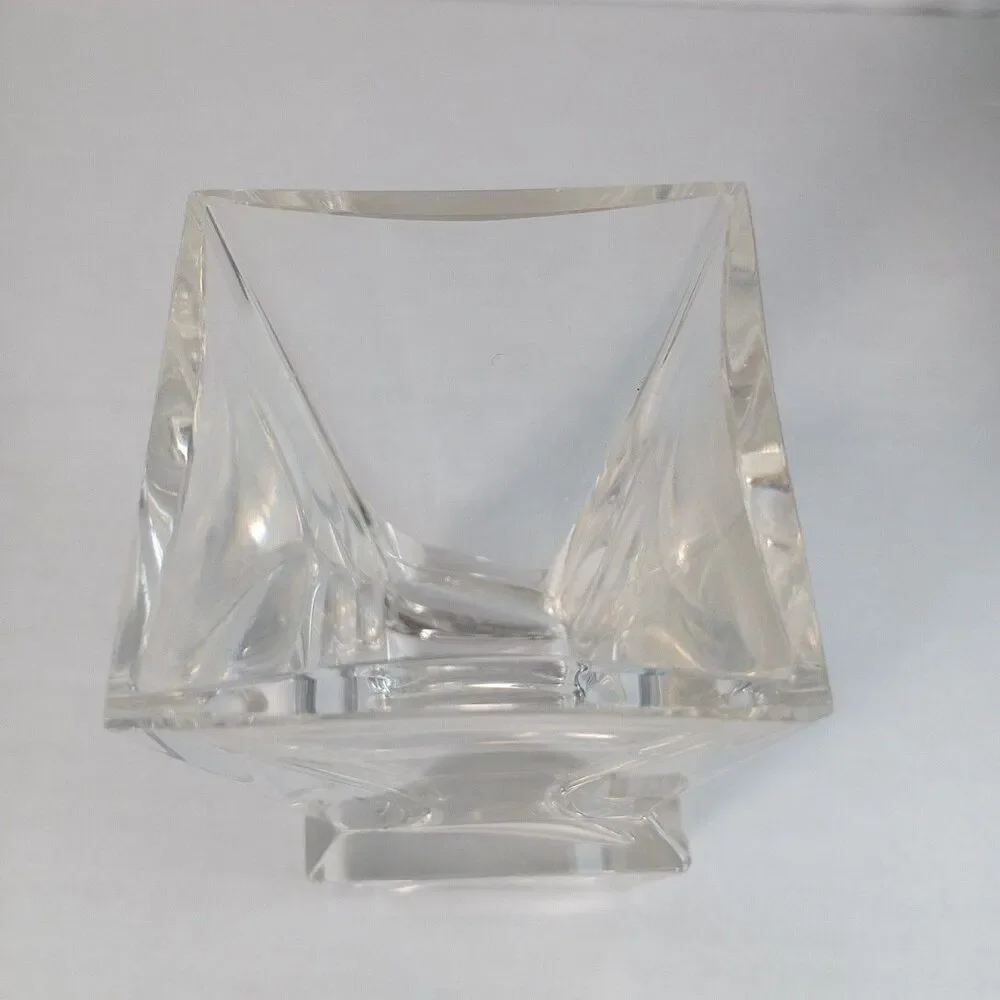 Vintage CRISTAL De SEVRES France Art Deco‎ MCM Vase Etched On Bottom